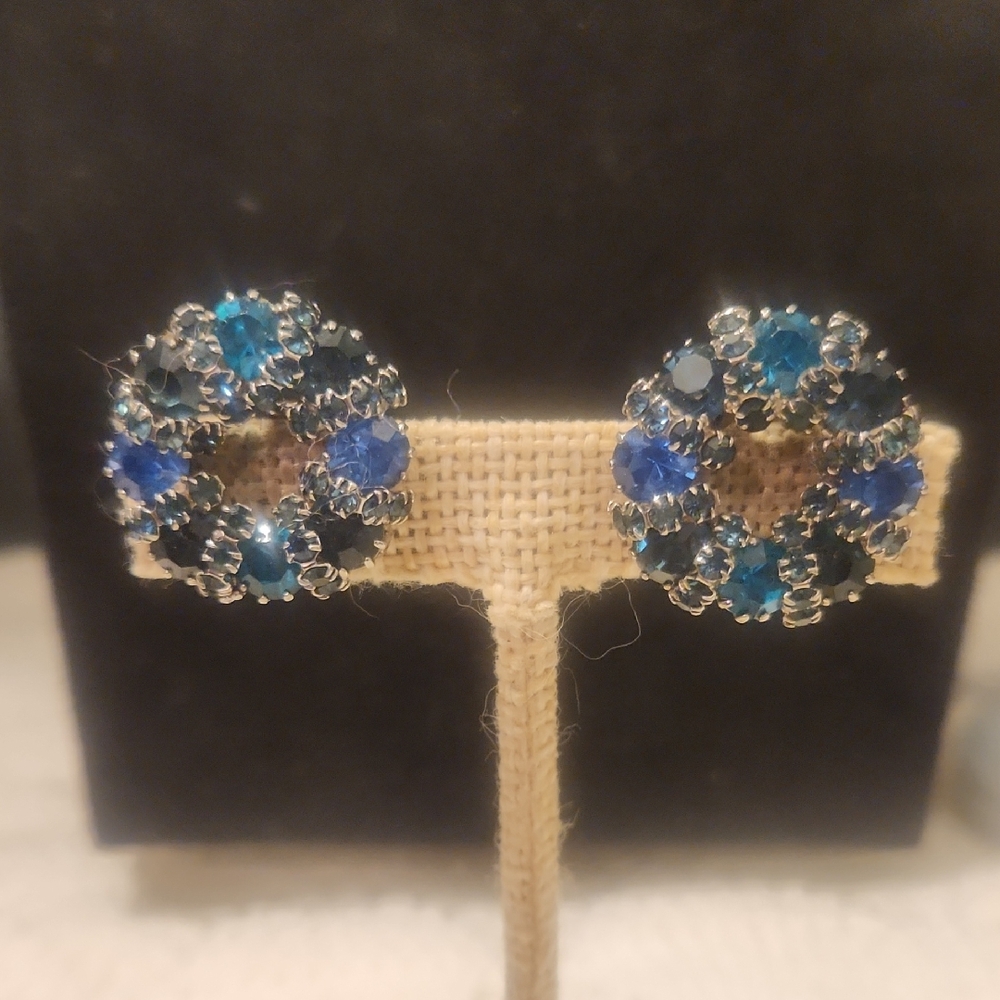 Albert Weiss Blue and Silver Earrings